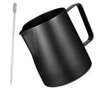 GALPADA 2 pièces Pichet à Lait Acier Inoxydable avec Stylet pour Latte Art Pichet Mousseur pour Cappuccino Accessoire Café et avec Marquages Internes