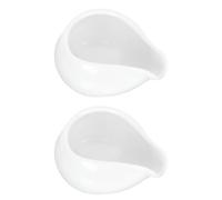 GALPADA 2 pièces Pichet à Lait Céramique Crémier Polyvalent pour Café Sauce Miel et Condiments Design Simple et Moderne pour Usage Domestique et Restauration
