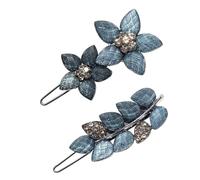 GALPADA 2 pièces Pinces à Cheveux Fleurs et Strass Alliage de Zinc Accessoires Coiffure Élégants pour Femmes et Filles Clip Latéral Chic pour Mariage Fête et Usage Quotidien
