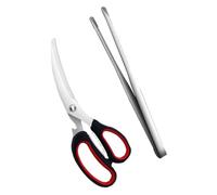 GALPADA 2 pièces Pinces Barbecue INOX Accessoires Grillade Multifonction Réversibles pour Viande et Buffet Extérieur