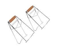 GALPADA 2 Pièces Pinces de Cuisine Acier Inoxydable avec Poignée Isolante Brûlure pour Casseroles Fours Vapeur et Friteuse à Air Accessoires pour Maison