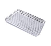 GALPADA 2 pièces Plaque Pâtisserie Inox Refroidissement Plaque de Cuisson Robuste Gauchissement pour Gâteaux Biscuits et Pâtisseries Accessoires Four et Cuisson Maison Professionnel