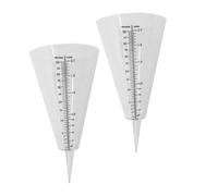 GALPADA 2 pièces Pluviomètre Cône Transparent avec Piquet pour Jardin Gradué pour Mesure Pluie Extérieure Outil Pratique pour Agriculture et Recherche Climatique