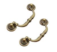 GALPADA 2 pièces Poignée Meuble Vintage Rétro Poignée et Porte Armoire Compatible Commode Placard Buffet Style Classique Européen Entraxe Finition Ancien