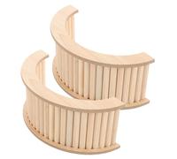 GALPADA 2 Pièces Pont en Bois Khaki D'arche pour Gerbilles et Cochons d'Inde, d'escalade pour Cage d'animaux, Garantissant Un Habitat Hygiénique Environnement Enrichissant