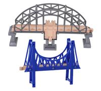 GALPADA 2 pièces Ponts de Train DIY Accessoire Voie Ferrée Modélisme Pont Suspendu pour Garçon Fille Jeux Créatifs Familiaux