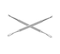 GALPADA 2 pièces Poussoir Cuticules Acier Inoxydable Double Outil Professionnel pour Ongles et Peau Morte Accessoires Pédicure Résistants pour Usage Quotidien à Domicile ou Salon