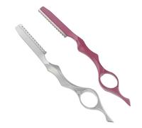 GALPADA 2 Pièces Rasoir pour Cheveux Clairsemés, Ensemble de Rasoirs de Structuration, Acier Inoxydable, Design Ergonomique Lesté, Coupe et Éclaircissement Précis, pour Salon de Coiffure