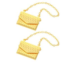 GALPADA 2 Pièces Sac à Main Miniature de la Maison de poupée Sac fourre-Tout Mini-Sacs à Main Accessoires de Miniatures de poupée pour Golden