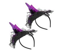GALPADA 2 Pièces Serre-tête Chapeau de Magicien Halloween pour Garçon Fille Accessoires Cheveux Légers et Confortables Lot de Bandeau Créatif pour Fête Déguisement Fille
