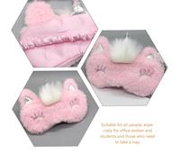 GALPADA 2 pièces Sommeil Kawaii Peluche Cache-yeux Doux et pour Garçon Fille Blocage Lumière pour Dormir Paisiblement et Confortable pour Voyage et Détente