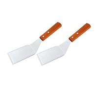 GALPADA 2 pièces Spatule de Cuisine Acier Inoxydable avec Poignée Ergonomique Lot de Ustensile Multifonction pour Cuisson de Viande et Barbecue pour Maison et Restaurant