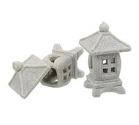 GALPADA 2 Pièces Statue de Pavillon Simulée en Roche, Style Japonerie | Décoration D'aquarium, Ornement de Pagode Inaltérable, Compact, Paysage Zen, Accessoire pour Terrariums