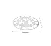 GALPADA 2 Pièces Stickers Muraux Miroir Acrylique Numéros Horloge avec Cerf Style Romain Décoratifs Argentés pour Salon Chambre Bureau