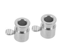 GALPADA 2 Pièces Support Broche Rôtissoire Chromé Accessoire Barbecue Léger et Pratique Compatible avec Brochettes Kit Support Tourne Broche pour Grill Rotatif