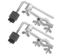 GALPADA 2 Pièces Support de Fixation avec Position Réglable en Métal Argenté et Stabilité Fiable pour Cymbale pour Batterie et Percussions, pour Répétitions et Concerts