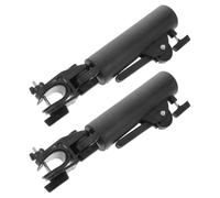 GALPADA 2 Pièces Support de Parapluie pour Voiturette de Golf Noir en Abs Double Verrouillage et Fixation Réglable, Adapté aux Terrains Irréguliers pour Événements Sportifs