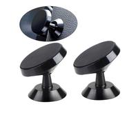 GALPADA 2 pièces Support Magnétique Téléphone Voiture Rotation Fixation Adhésive Puissante pour Tableau de Bord Compatible Smartphones et GPS Stabilisateur Antichoc Polyvalent