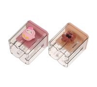 GALPADA 2 pièces Taille-crayon manuel double trous forme de dessin animé pour garçon fille surface lisse et coupe d'ours et manchot