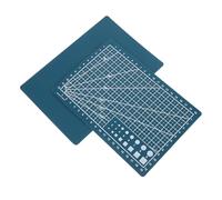 GALPADA 2 Pièces Tapis de Découpe Auto-cicatrisant Double Face A5 Vert | Lignes de Mesure Gravées avec Précision, Structure ABS Résistante à Déformation, pour Découpe, Gravure et Finition