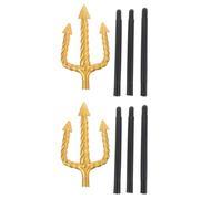 GALPADA 2 Pièces Trident de Cosplay Halloween Ambiance en Plastique Léger | Trois ou Quatre Sections, Facile à Transporter Ranger, pour Photo et Scène