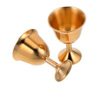 GALPADA 2 pièces Verres à Vin Laiton Vintage Coupe Décorative Compacte et pour Maison Bar Mariage et Première Communion