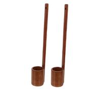 GALPADA 2 Pièces Wooden Wine Dipper Spoon With Long Handle For Precise Oil Beer Vinegar Pouring Flat Bottom Ergonomic Kitchen Measuring Ladle