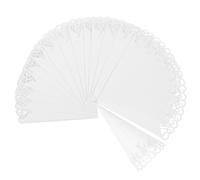 GALPADA 20 Cônes en Papier Blanc 20 Pièces pour Confettis Mariage Design Dentelle Ajourée, Facile à Rouler pour Décoration de Fête ou Mariage