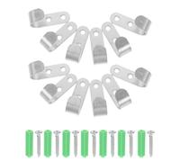 GALPADA 20 Crochets pour Bâche de Remorque en Métal Robuste Fixation Murale Verte avec Vis et Chevilles Clips Résistants et Étanches pour Garage Camion et Rangement Extérieur Kit 20