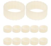 GALPADA 20 Pièces Anneau Porte-Bougie Conique, Inserts Silicone pour Bougies, Beige, pour Bougie de Chandelle et Base de Bougie, Stabilité Sécurisée, Protection du Mobilier, Décoration