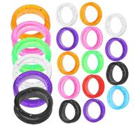 GALPADA 20 pièces Anneaux de Doigt Silicone pour Ciseaux Protection Pratique pour Toilettage et Coiffure Accessoires Ergonomiques Colorés pour Confort et Sécurité