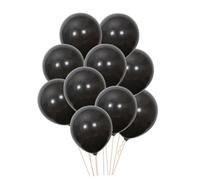 GALPADA 20 pièces Ballons Latex Noir Mat pour Décoration Fête Anniversaire Halloween Mariage Accessoires Party