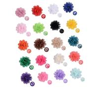 GALPADA 20 pièces Barrettes Cheveux Fille Fleurs Chiffon Multicolores Petites Pinces Décoratives pour Bébés Garçon Fille et Tout-petits Accessoires Cheveux Doux et Légers pour Fêtes et