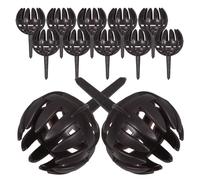 GALPADA 20 Pièces Boîte D'engrais pour Bonsaï en Plastique ABS Noir, Panier | Filet Compact et Réutilisable, Entretien Simple, pour Orchidées et Herbes en Pot, Jardinage en Pot