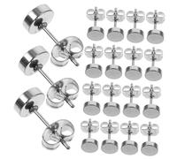 GALPADA 20 pièces Boucles Oreilles Rondes Acier Chirurgical Légères et Sécurisées Clous Oreilles Unisexes pour Femmes et Hommes Design Simple et Élégant