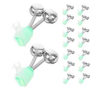 GALPADA 20 pièces Cloches Alarme pour Canne Clips à Double Cloche pour Indication de Morsure Accessoires pour Nuits Sombres et Truites