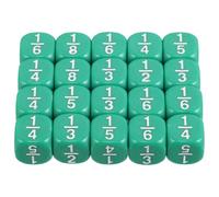GALPADA 20 pièces Dés Arrondis Fractions à Plusieurs Faces pour Garçon Fille Outil Éducatif Polyvalent pour Apprentissage Mathématique Maison et Classe Accessoires de Jeu Interactifs pour