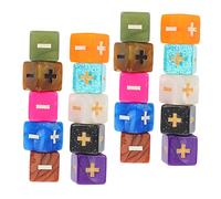 GALPADA 20 pièces Dés Éducatifs Acryliques avec Signes Plus et Moins Résistants Aux Chutes Jeu Pédagogique pour Garçon Fille Accessoires Mathématiques pour Apprentissage Couleur Aléatoire
