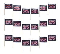 GALPADA 20 Pièces Drapeau à Main Patriotique 2026 en Polyester Léger Bâton en Bois, pour Festivals et Célébrations du 4 Juillet, Facile à Porter Agiter