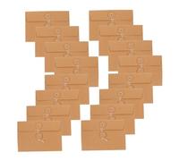 GALPADA 20 pièces Enveloppes Rétro à Cordon de Serrage Kraft Lot de Organisateur de Cartes Documents Pratiques pour Écrire des Lettres de Remerciement Poèmes et Petits Objets