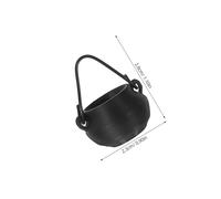 GALPADA 20 Pièces Mini Cauldron Pots with Handle for Halloween Party Favors Tiny Hanging Cauldron Set for Home Miniature Ornaments and Dollhouse Decorations