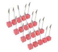 GALPADA 20 Pièces Pinces Bois Peintes avec Clip Métallique pour Cartes et Numéros de Table Support Mémo et Décoratif pour Mariages Événements Bureaux et Restaurants