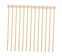 GALPADA 200 Pièces Bâtonnets Bois pour Desserts avec Boule Cure-Dents Sucrés pour Cake Pops Brochettes de Bonbons DIY Agitateur Bois pour Boissons et Friandises