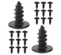 GALPADA 200 Pièces Vis Autoperceuse Noire à Tête Plate M4 10mm en Fer | Filetage Épaissi, Finition Oxyde Noir, Tenue en Vibration, pour Panneaux Plastiques et Électriques