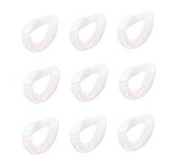 GALPADA 20pcs Anneaux à Maillons Ouverts en Acrylique Blanc pour Bricolage, Crochets de C Sécurisés, Chaîne de Poche de Jean, Accessoires Élégants et Minimalistes