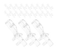 GALPADA 22 Pièces Clips Design Caché et Polyvalent en Plastique Transparents Compatibles Tringle Romaine 2,12 Pouces pour Cantonnière de Store pour Décoration Intérieure