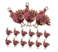 GALPADA 24 Pièces Charms de Dinde pour Création de Bijoux Pendentifs Alliage Automne pour Colliers Boucles Oreilles et Bracelets DIY Accessoires Fêtes de Thanksgiving