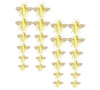 GALPADA 24 Stickers Muraux Abeilles 3D Amovibles Soi-Même Décoration Murale Dorée en Résine Effet Tamisé pour Maison Chambre et Fête Lot de 24 Pièces