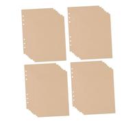GALPADA 240 pièces Papier Recharge Six Mobiles Kraft Cahier Rechargeable Organiseur Pratique pour Carnet Notes Journal