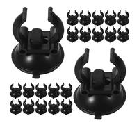 GALPADA 28 Pièces Clip de Fixation en Abs Noir pour Tige Chauffante D'aquarium Ventouse Stable pour Aquarium d'eau Douce